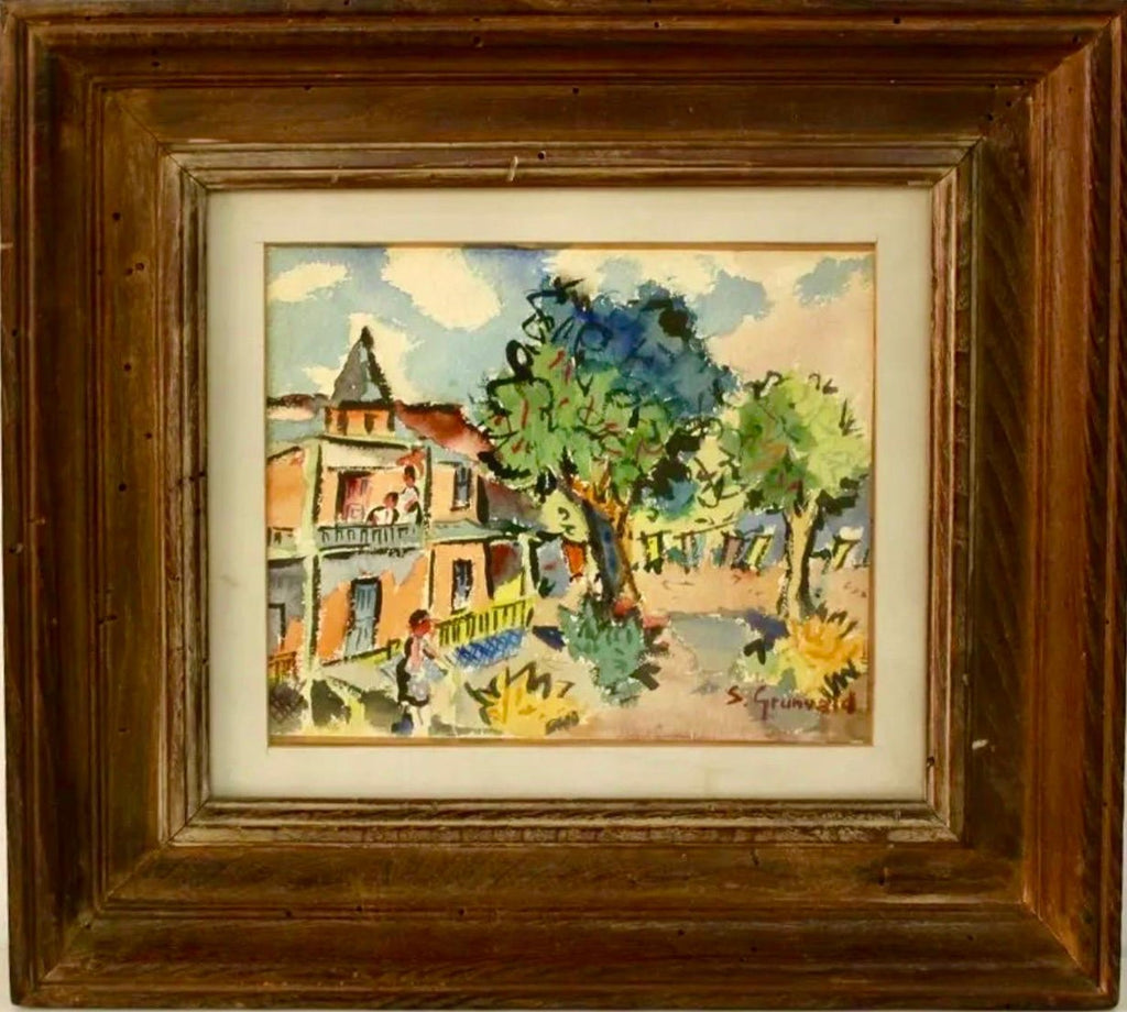 Whimsical Fishing Illustration Cartoon 1938 Mt Tremblant Ski Lodge William Steig