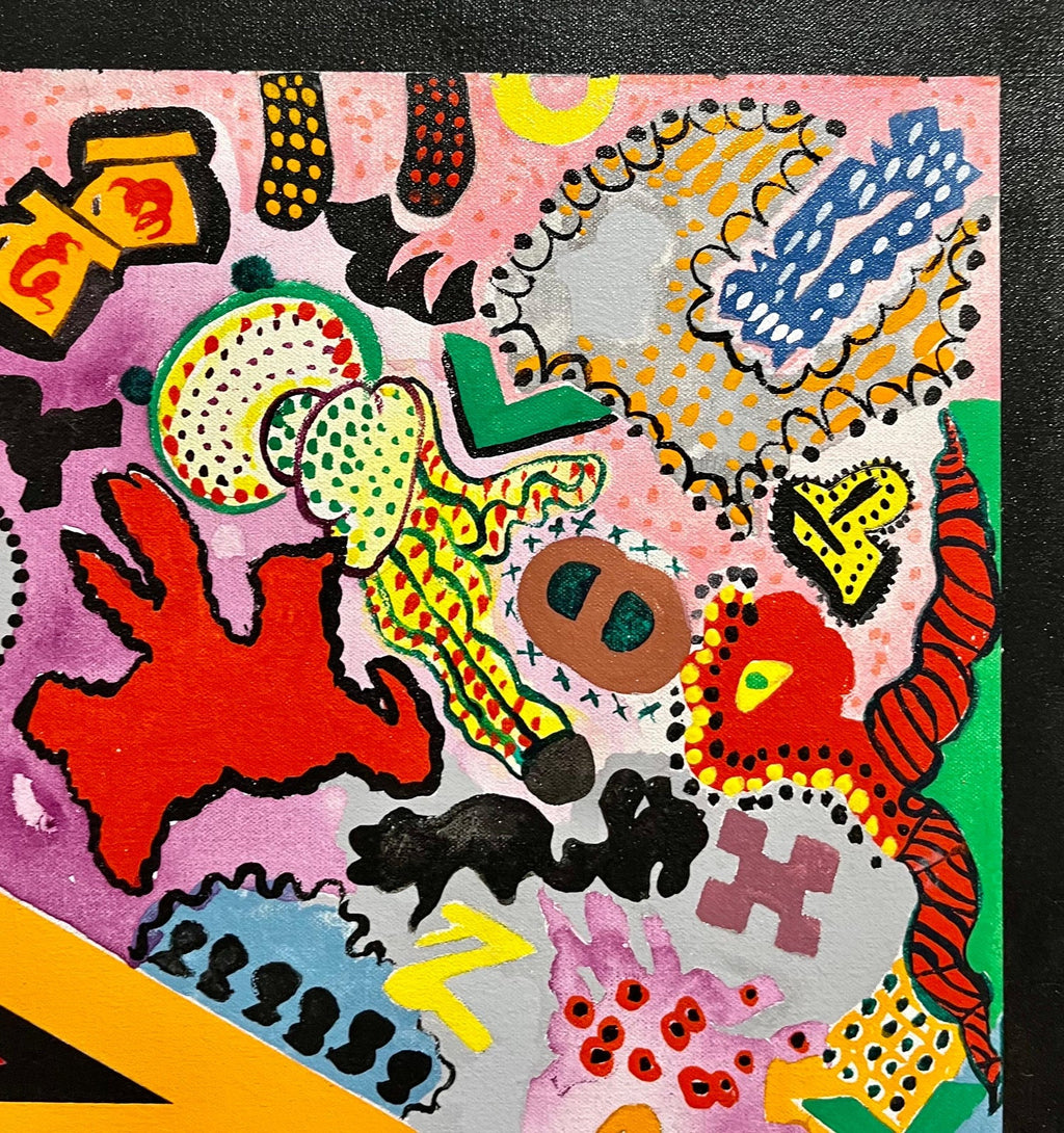 Large Mixed Media Collage Painting Great Jewish Feminist Artist Miriam Schapiro