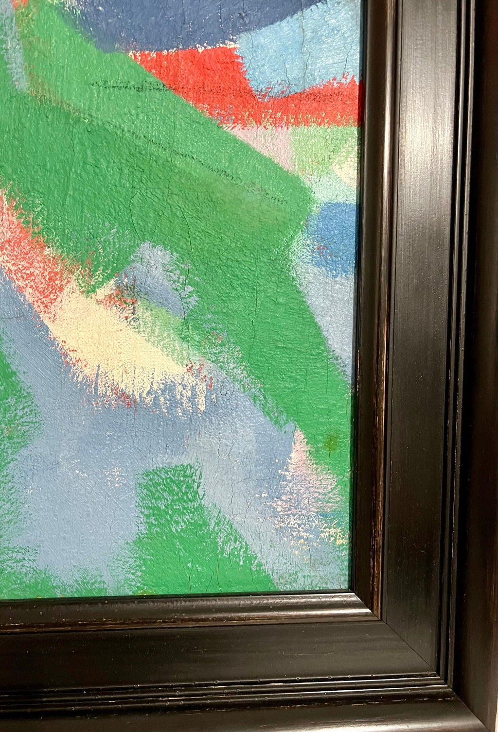 Bold German American Abstract Expressionist Color Field Oil Painting Carl Holty