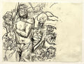 German Neo Expressionist Color Pencil Drawing Erwin Pfrang