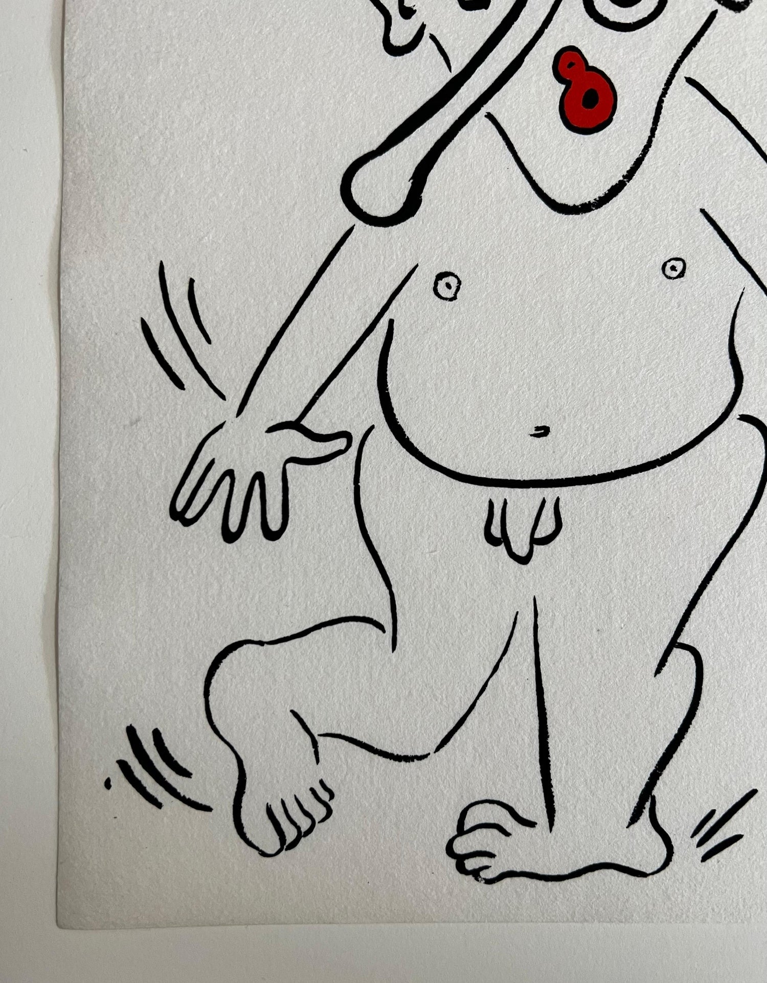 New Years 1988, Keith Haring Pop Art Nude Color Silkscreen Print Invitation