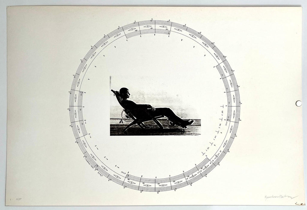 Austrian Sound Space Architect Bernhard Leitner Photo Mechanical Print Signed