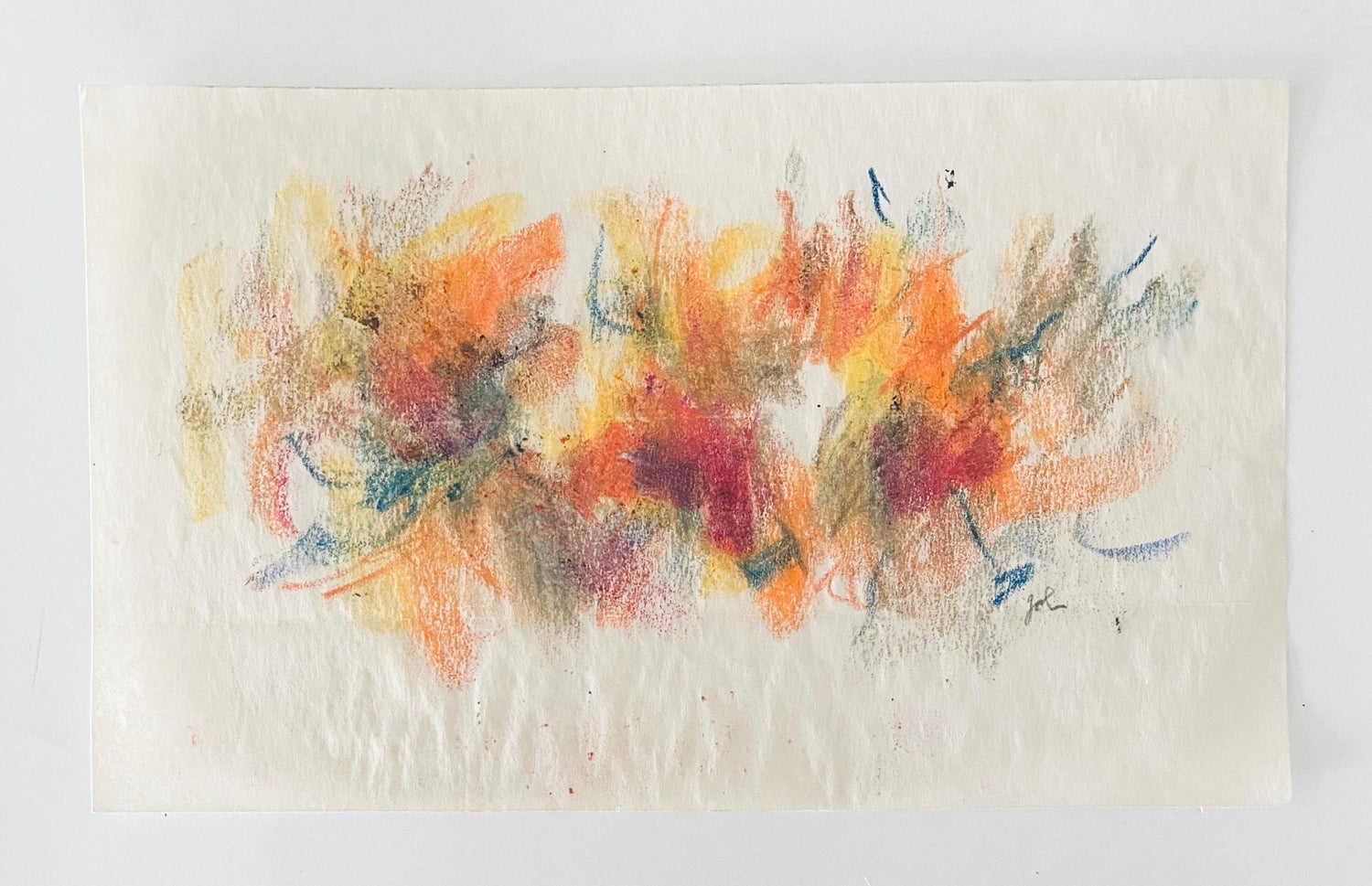 Abstract Pastel Crayon Drawing Color Abstract, Seasonal Letter John Von Wicht