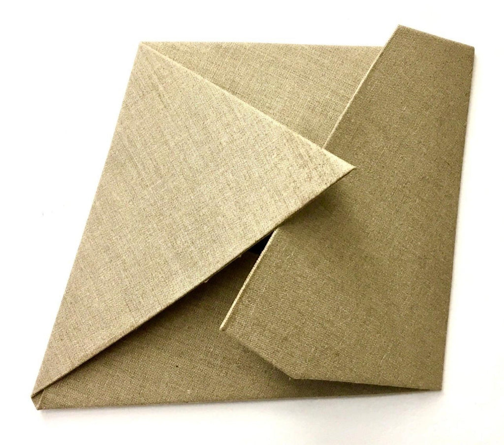 Sebastien de Ganay Folded Linen Abstract Minimalist Unique Sculpture Fabric Wire