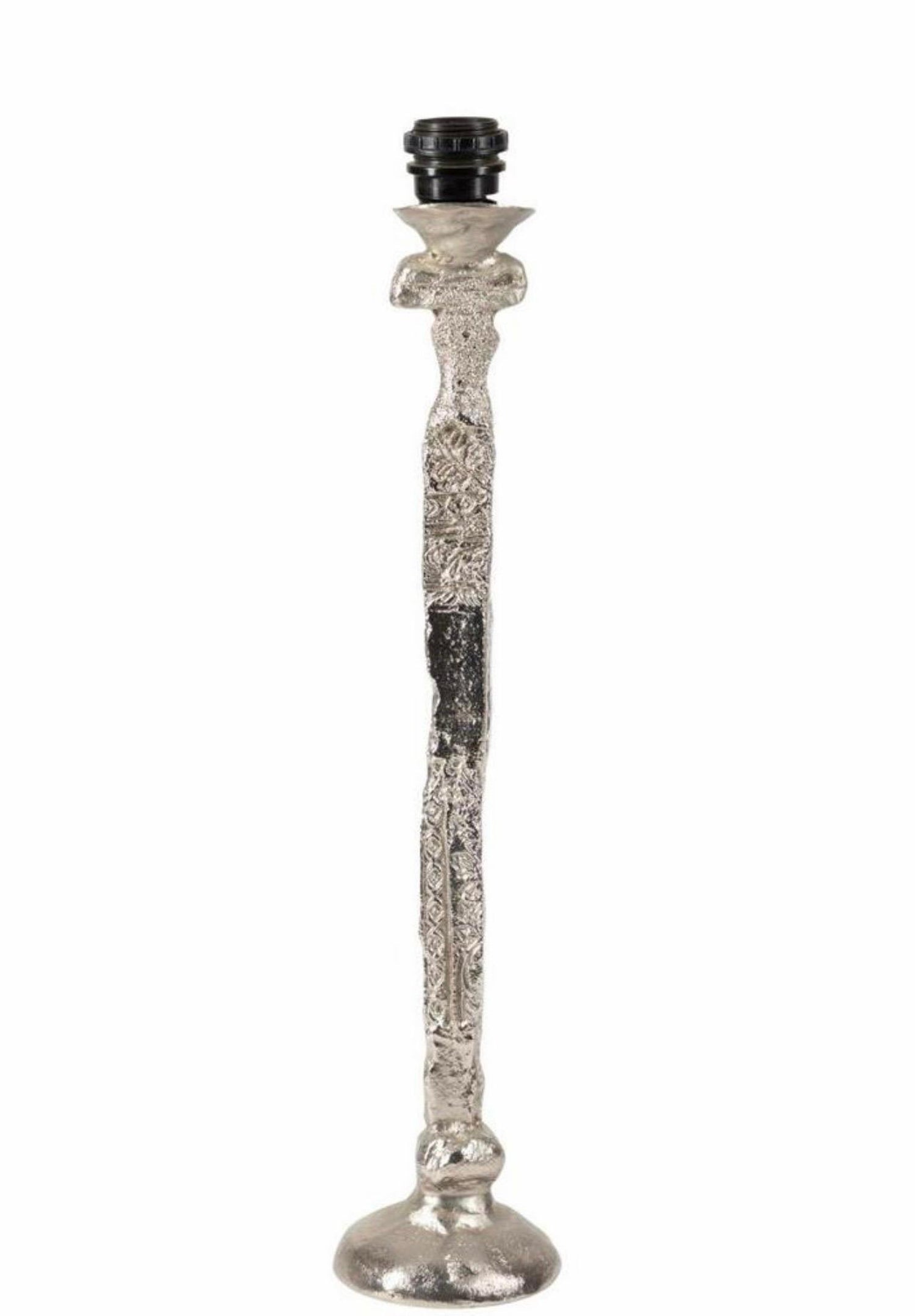 French Brutalist Silvered Cast Bronze Sculpture Lamp Pierre Casenove Fondica Art