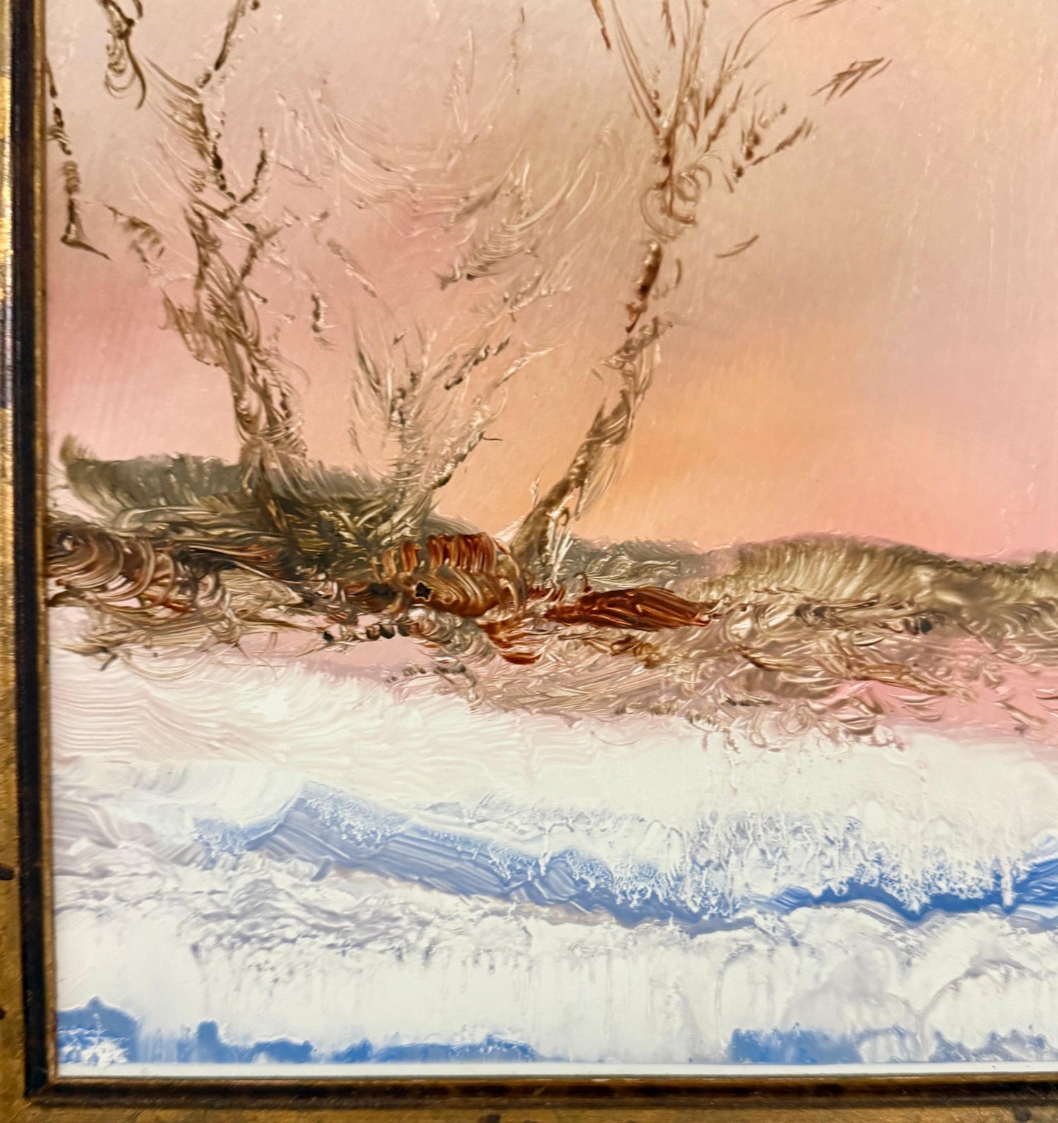 Abstract Impressionist Sunset in December Oil Painting Reginald Pollack