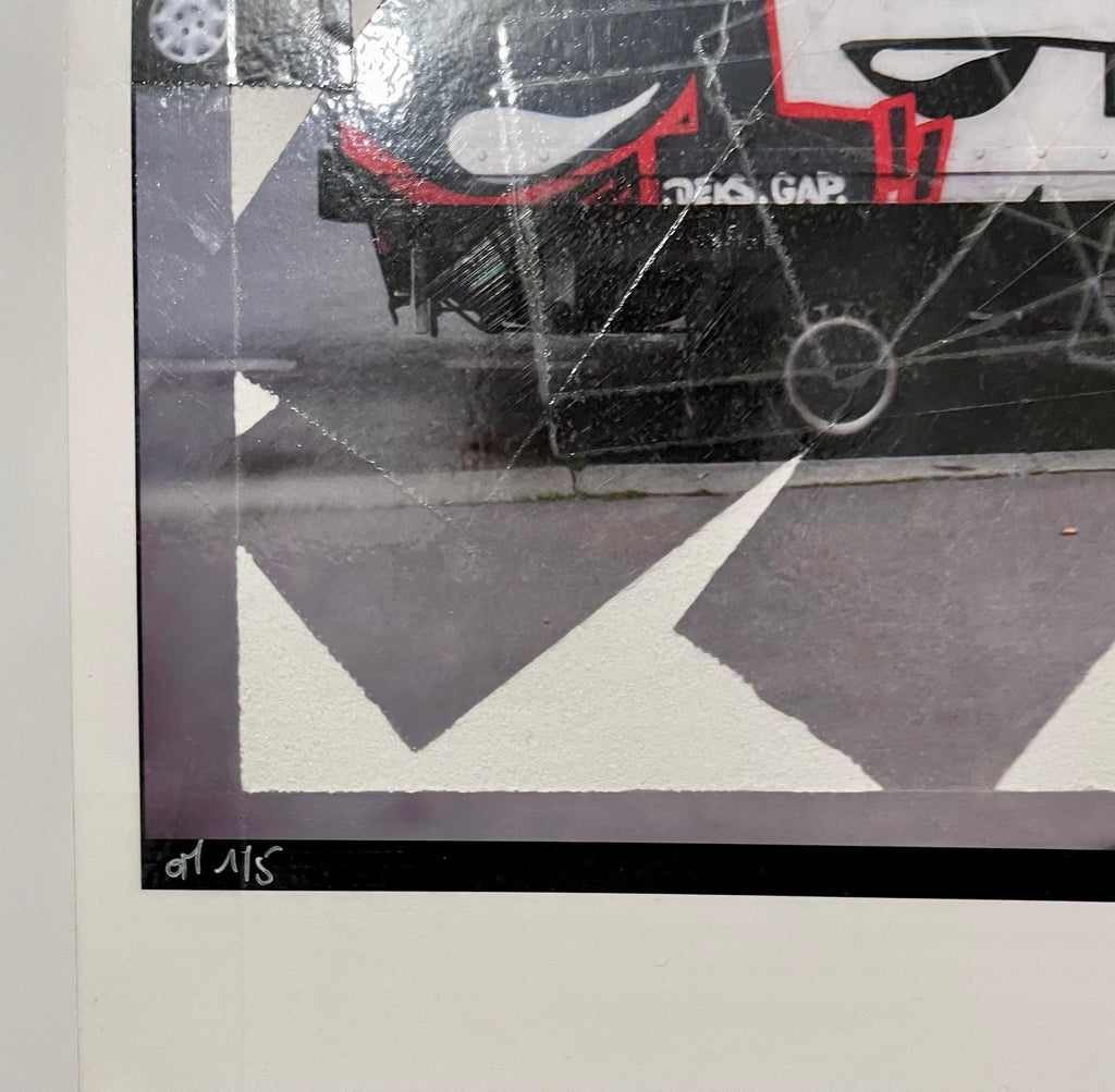 K-Narf Color Photo Graffiti, Adhesive Tape Altered Street Art Photograph Collage