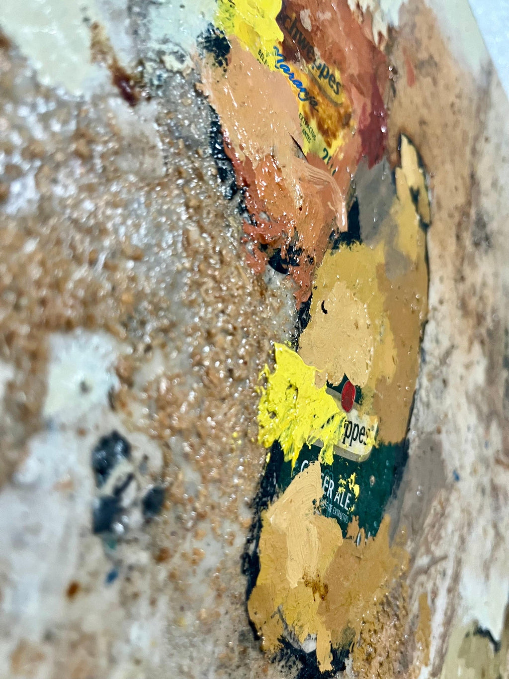 Spanish Pop Art Catalan Mixed Media Torn Paper Collage Painting Jori Prat Pons