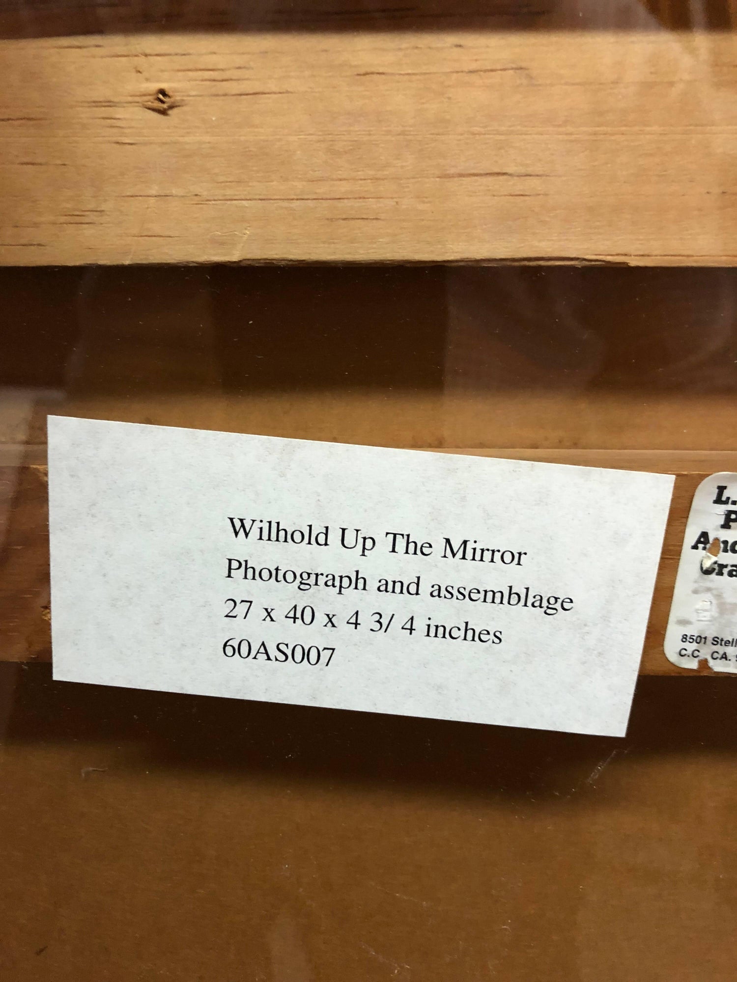 Wilhold Up the Mirror Photograph and Mixed Media Assemblage Wall Hanging Artwork