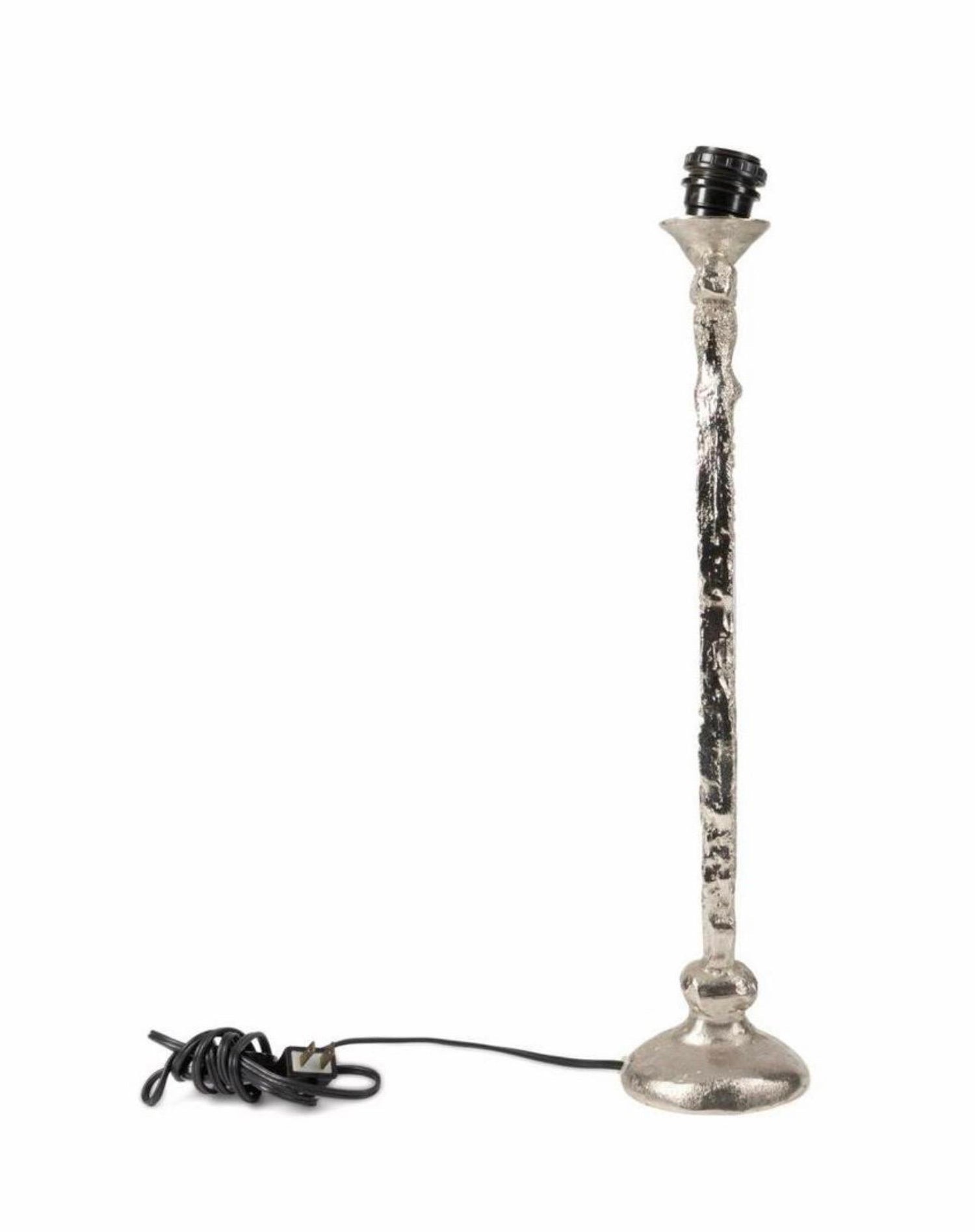 French Brutalist Silvered Cast Bronze Sculpture Lamp Pierre Casenove Fondica Art