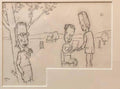 William Anthony Caricature Drawing Woman with Lollipop