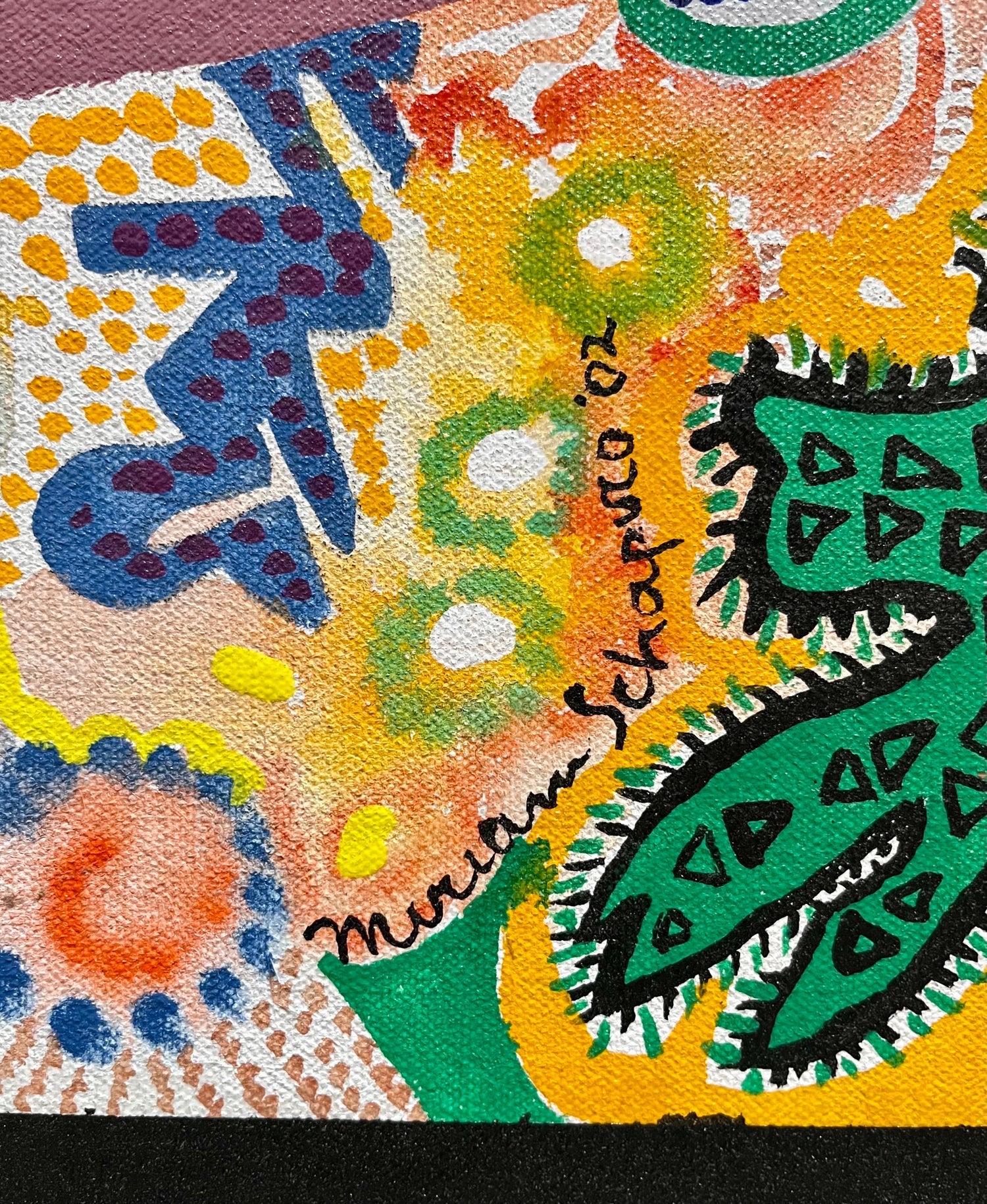 Large Mixed Media Collage Painting Great Jewish Feminist Artist Miriam Schapiro