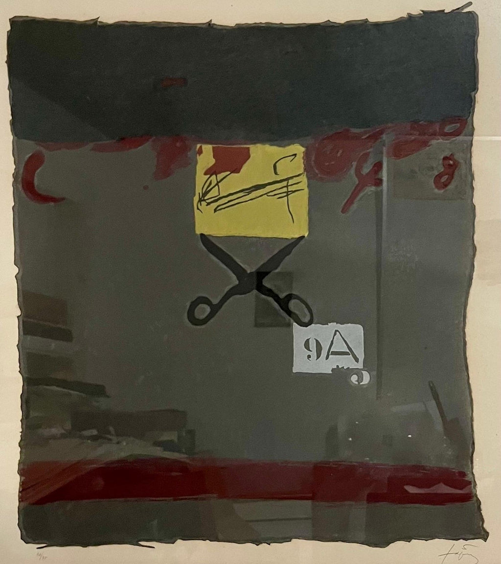 Spanish Post Modern Abstract Aquatint Color Etching Antoni Tapies