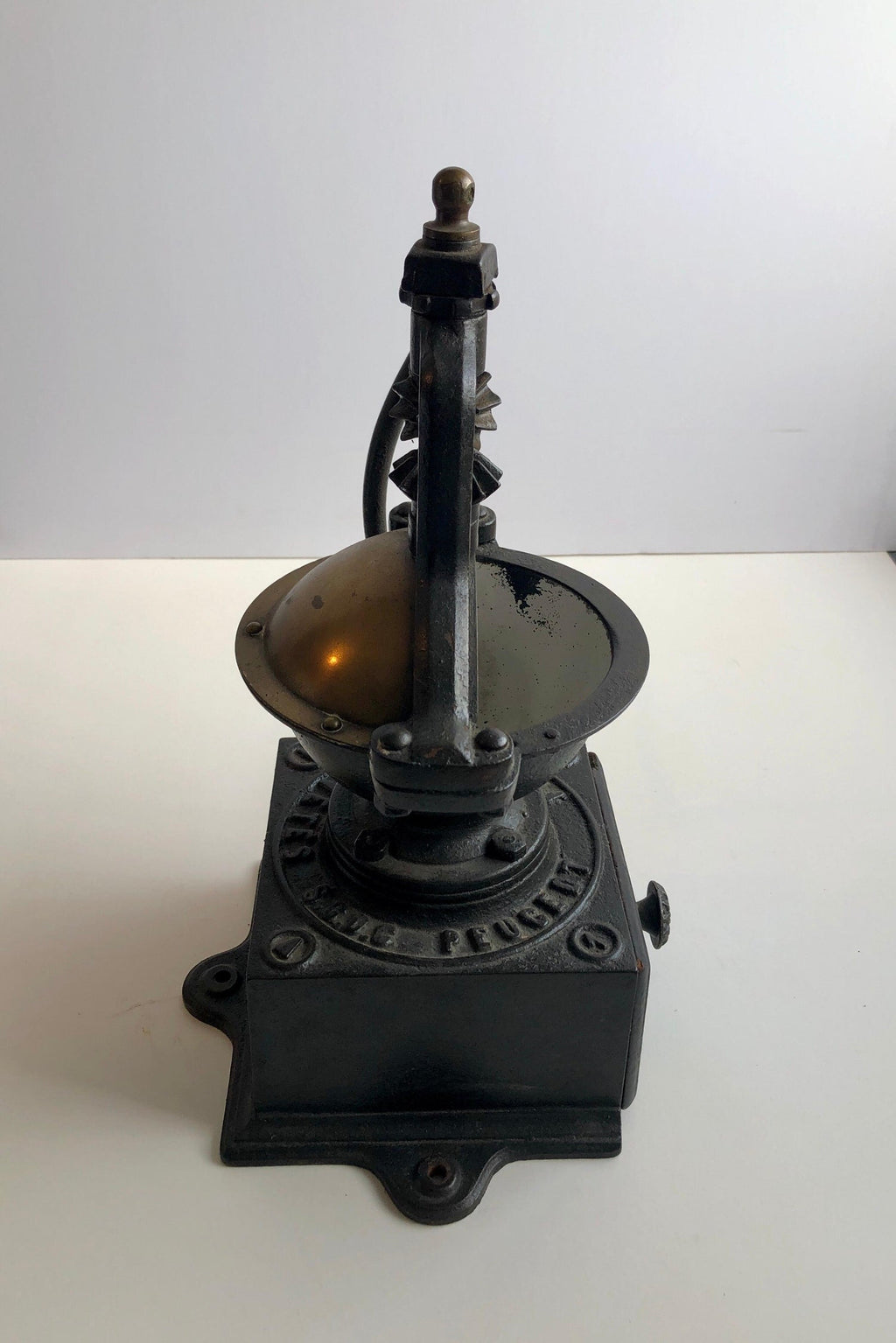 Antique, 19th C. Peugeot Frères Brevetés French Coffee Grinder Table Sculpture
