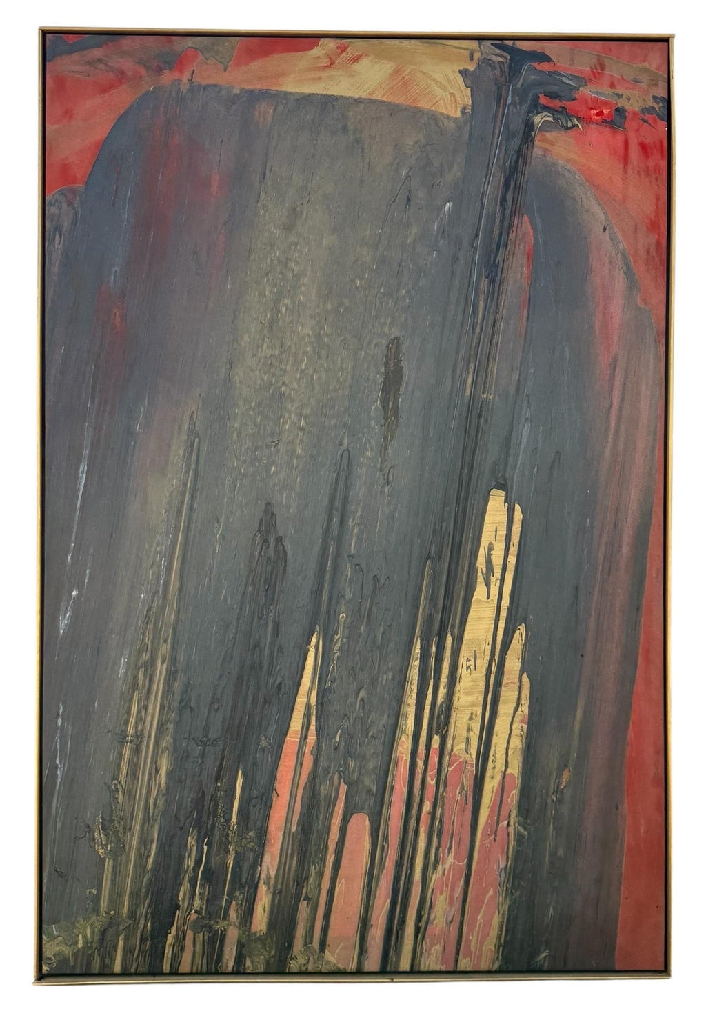Large Modernist Abstract Color Field Acrylic Painting Woman Artist Francine Tint