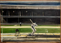 Large American Modernist Oil Painting Baseball Game the Tryout Sidney Goodman