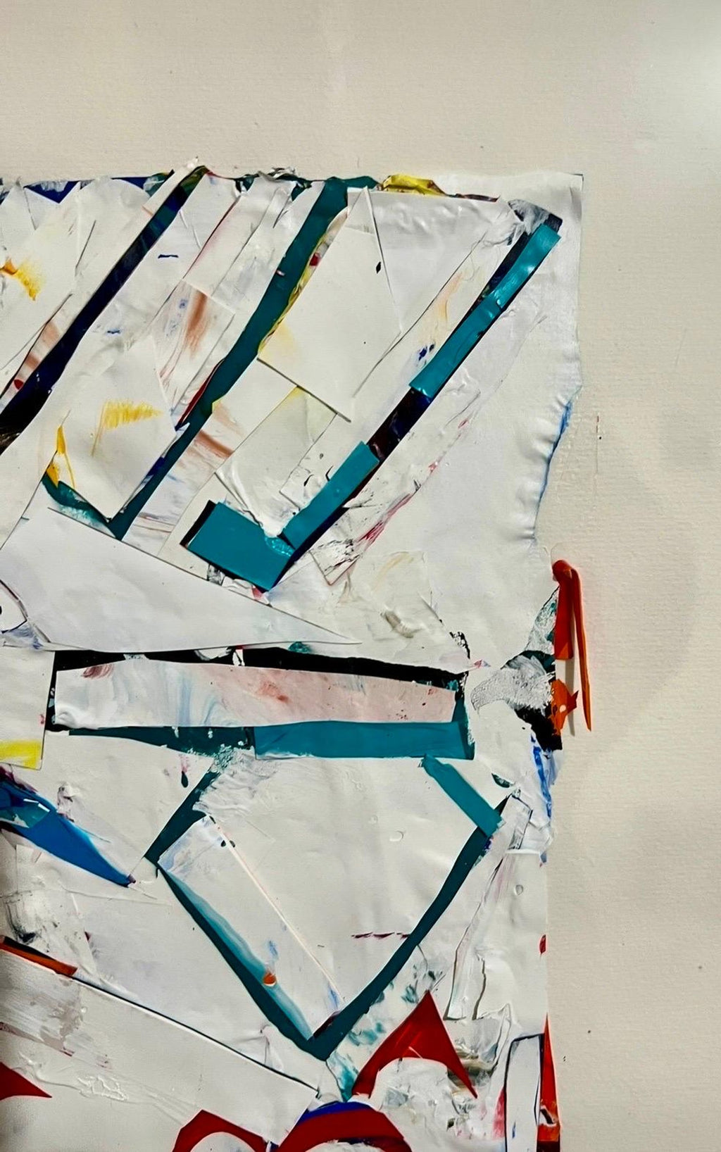 Bay Area Abstract Expressionist Mixed Media Collage Painting Theophilus Brown