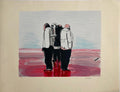 Modernist British Israeli Lithograph Expressionist Figures