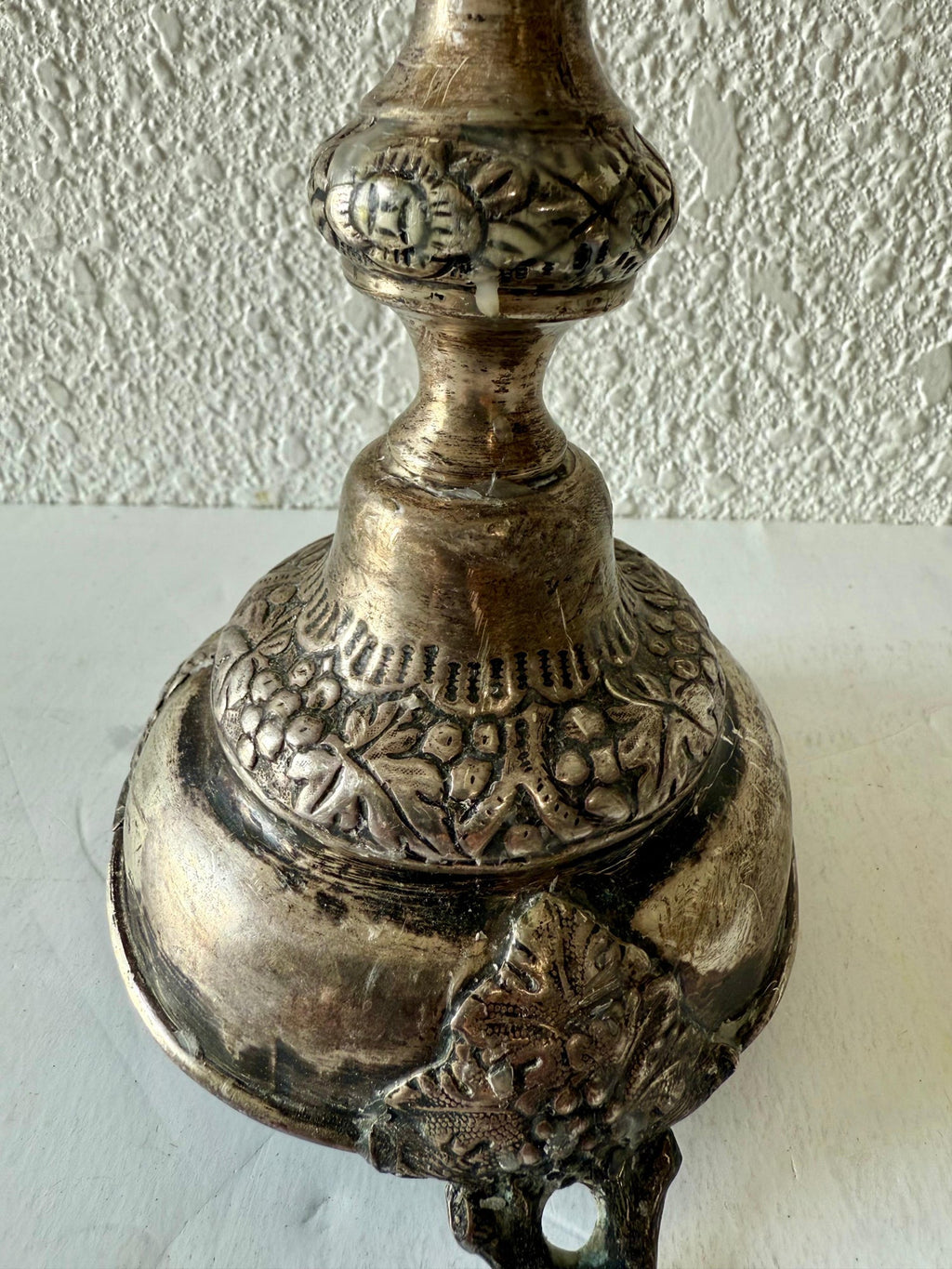 Rare 19th C. Antique Silver Judaica Shabbat Candlesticks Polish Russian, Szekman