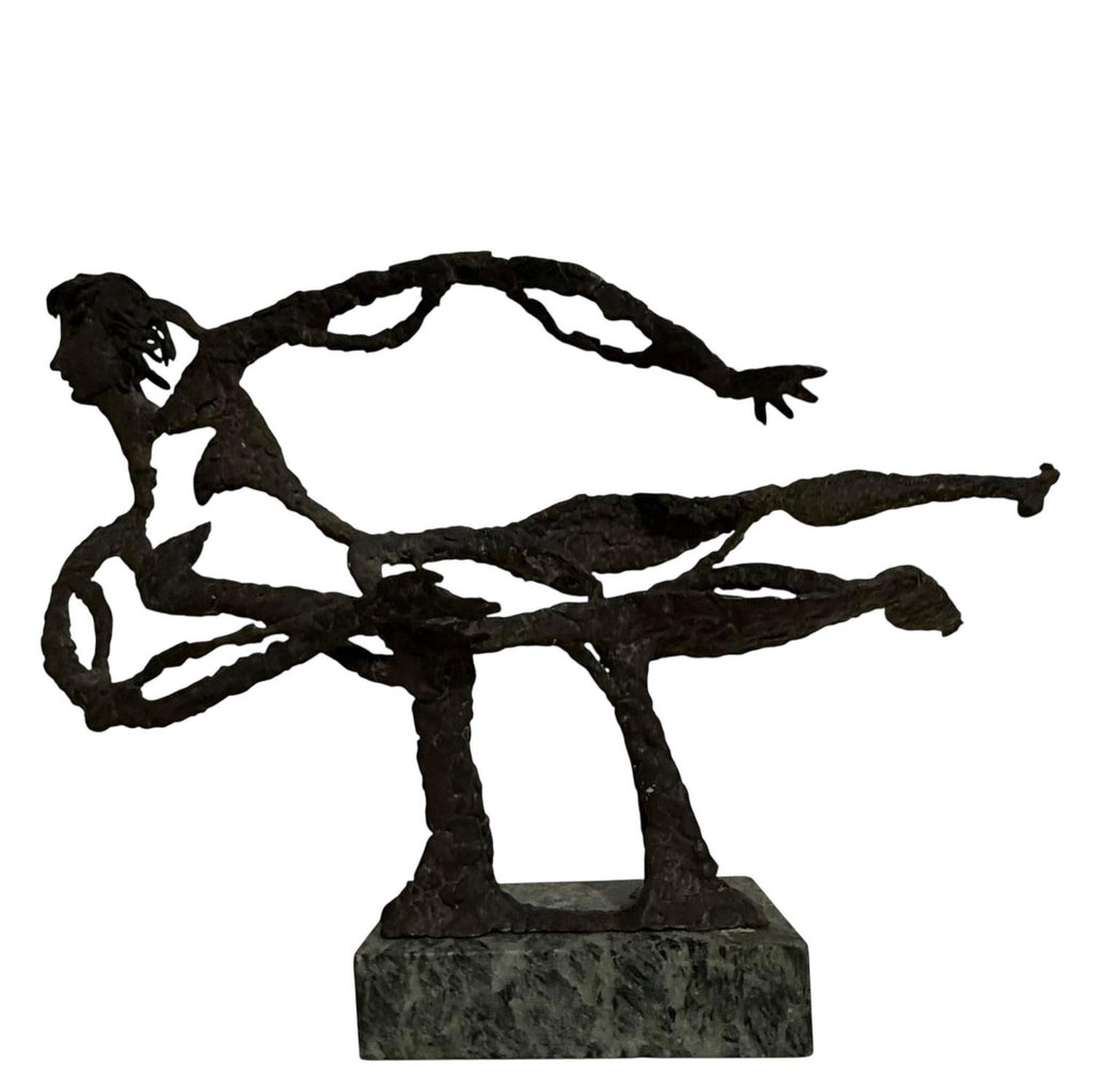 Bronze Sculpture Abstract Figurative Woman Modernist Robert Laurent WPA Artist