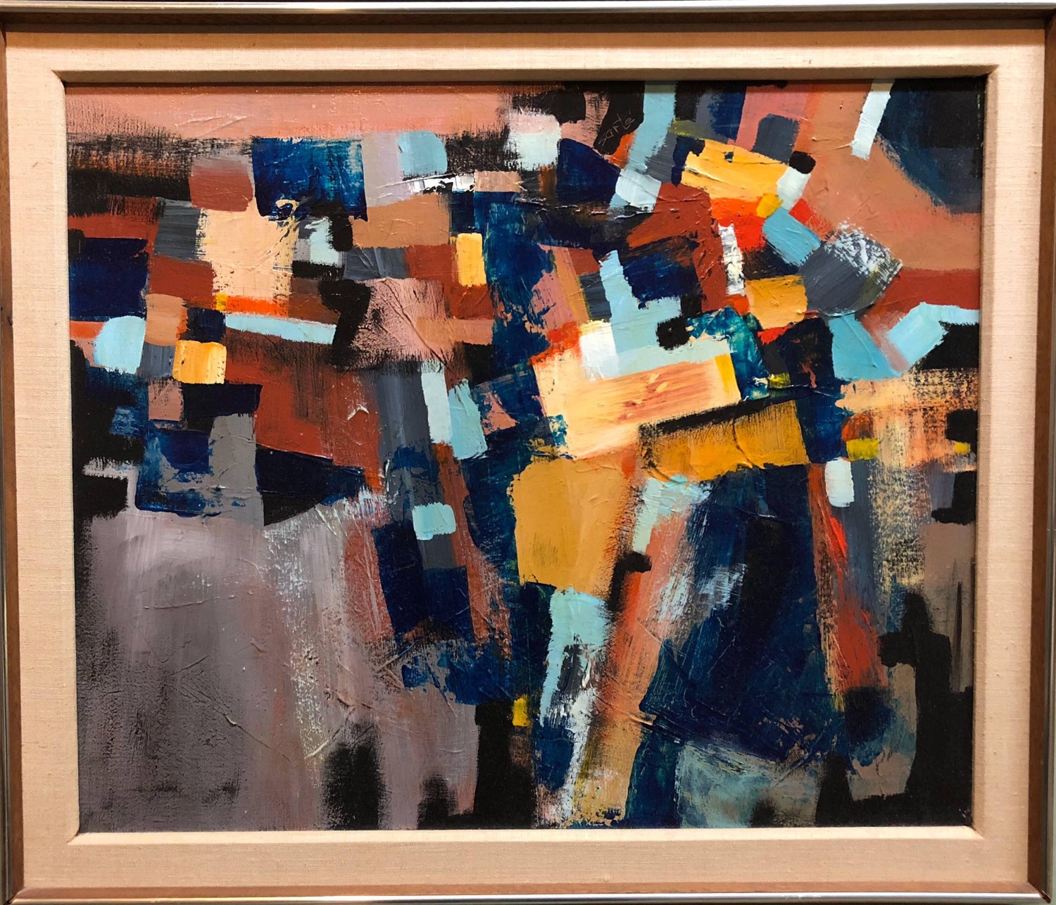 A Glazing Medley, Abstract Expressionist Oil on Canvas Painting