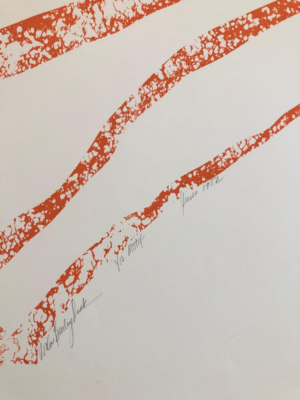 Motif. Abstract, African American Artist Viola Leak Woodcut Silkscreen Print