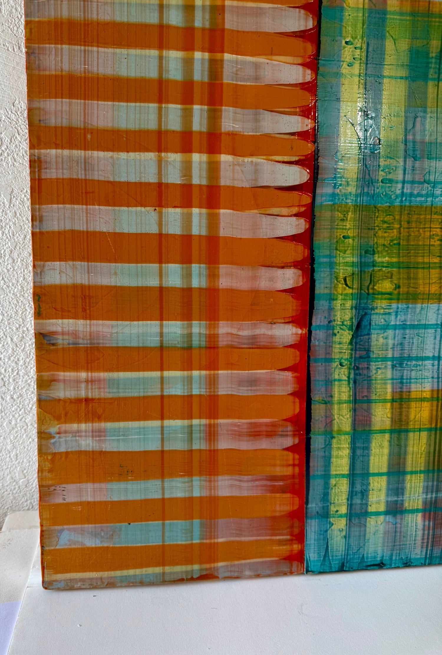 Large Modernist Painting Contemporary Abstract Art Paul Aho, Palm Beach, Florida