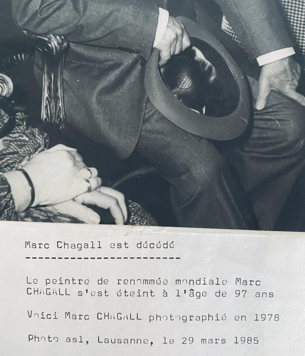 Black And White Photograph Of Marc Chagall 1978