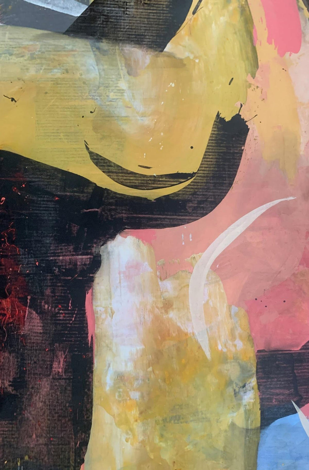 Large Modernist Abstract Color Field Acrylic Painting Woman Artist Francine Tint