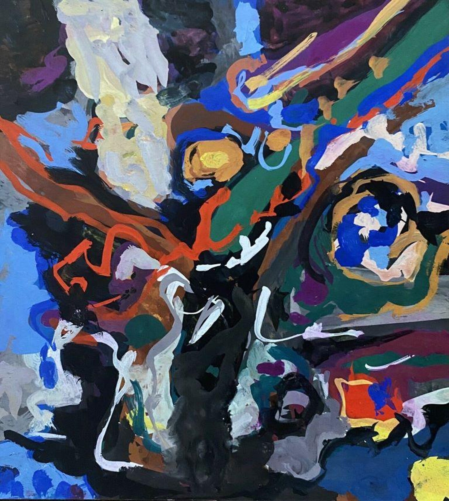 Surrealist Painting, Birds of Prey with Fish J. James Akston