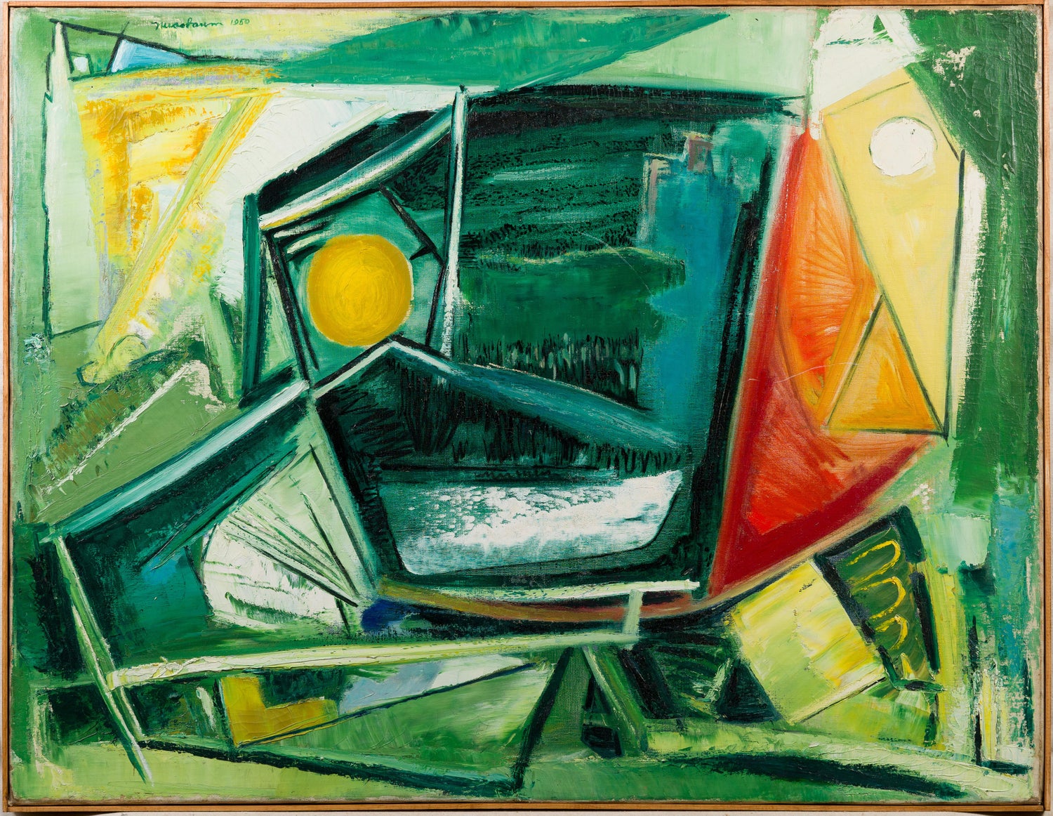 Ukrainian Expressionist Abstract Mixed Media Futurist Painting Ivan Kurach