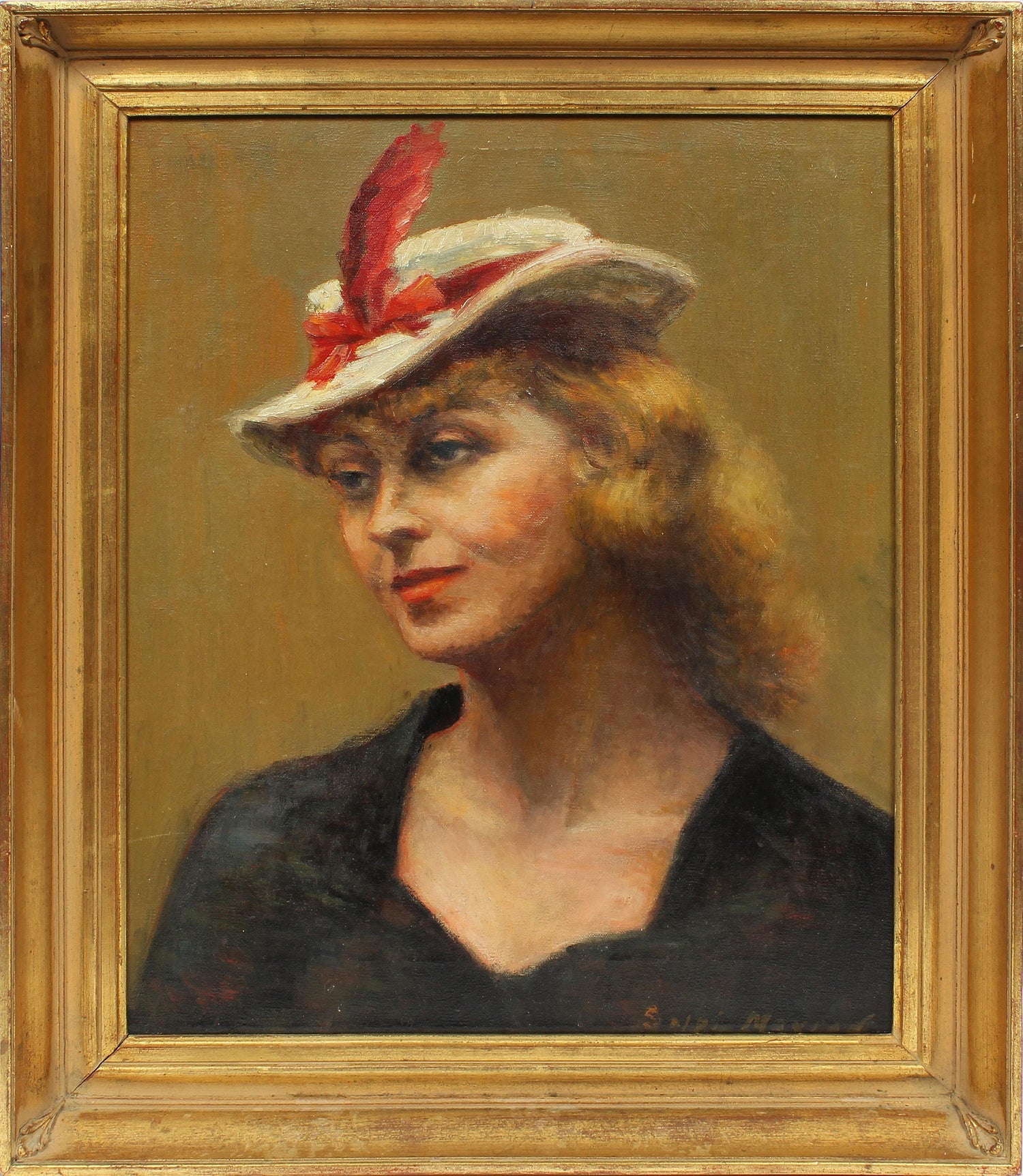 Post Impressionist Young Woman Pastel Painting Robert Philipp American Modernist