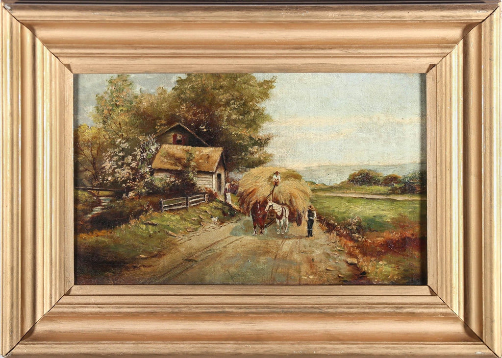 Family of Farmers by the Barn