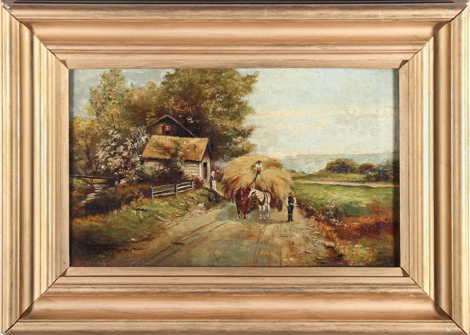 Family of Farmers by the Barn