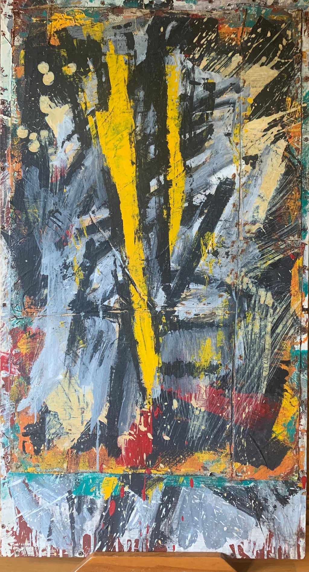 Spanish Pop Art Catalan Mixed Media Torn Paper Collage Painting Jori Prat Pons