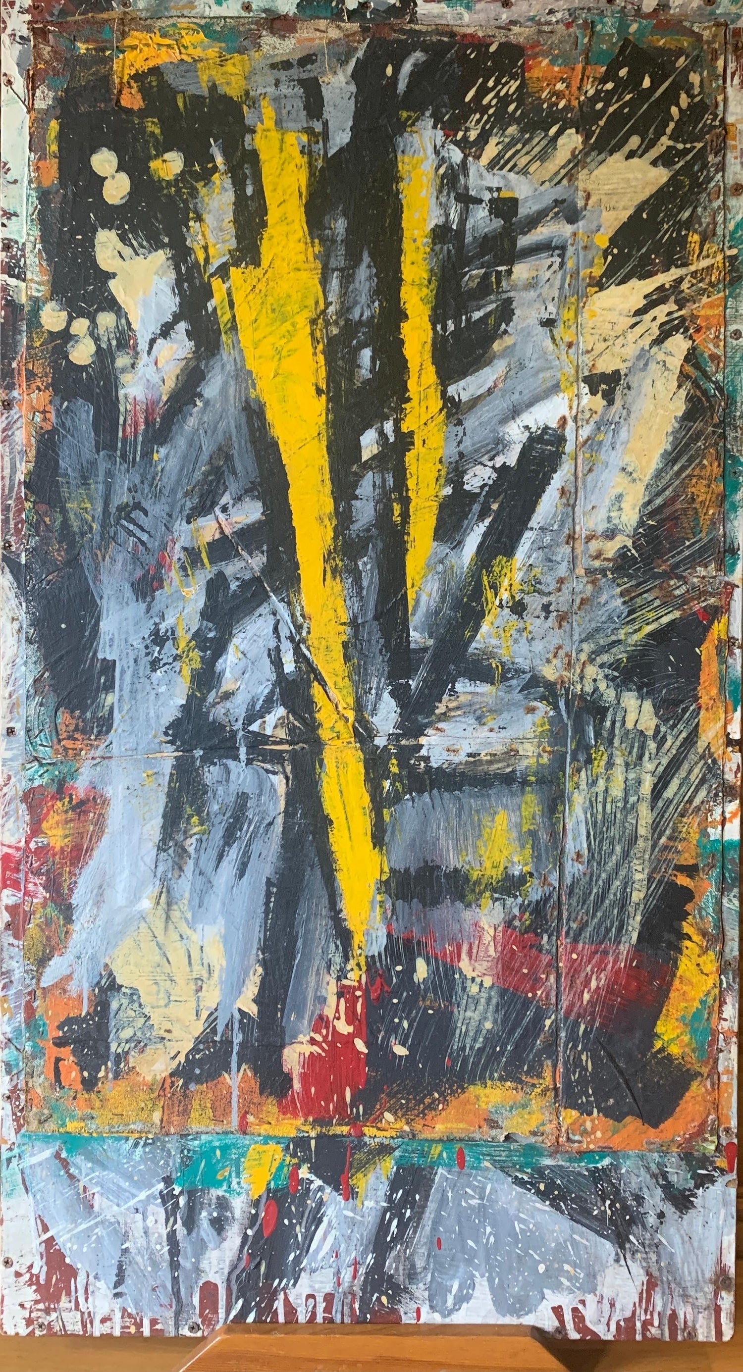 Spanish Pop Art Catalan Mixed Media Torn Paper Collage Painting Jori Prat Pons