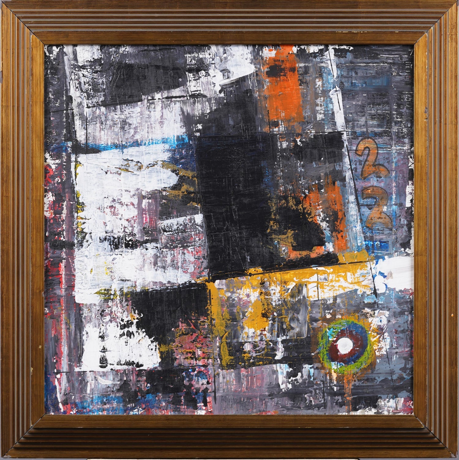 Ukrainian Expressionist Abstract Mixed Media Futurist Painting Ivan Kurach