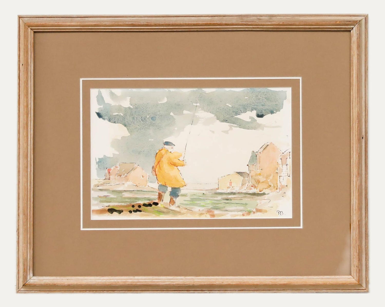 Whimsical Fishing Illustration Cartoon 1938 Mt Tremblant Ski Lodge William Steig