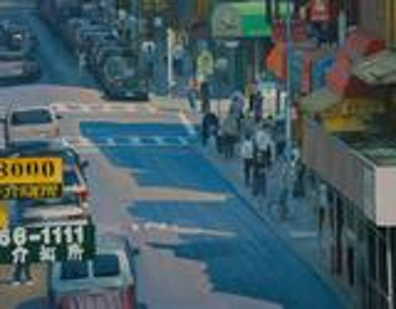 Large Suong Yangchareon Thai American Photorealist LA California Street Painting