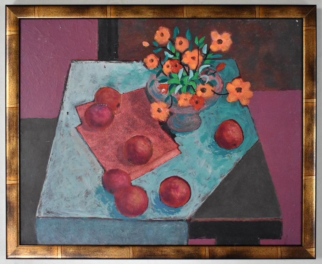 Oil Painting Still Life Fruit Bowl Polly Thayer Boston Modernist Woman Artist