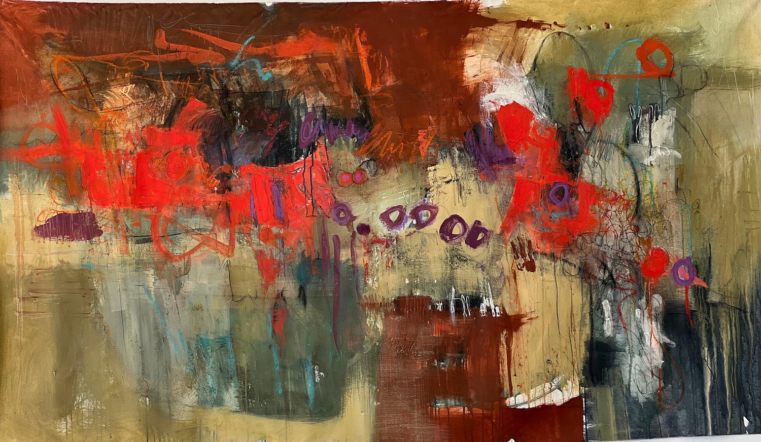 Mixed Media Painting Minnesota Woman Artist Figurative Abstract