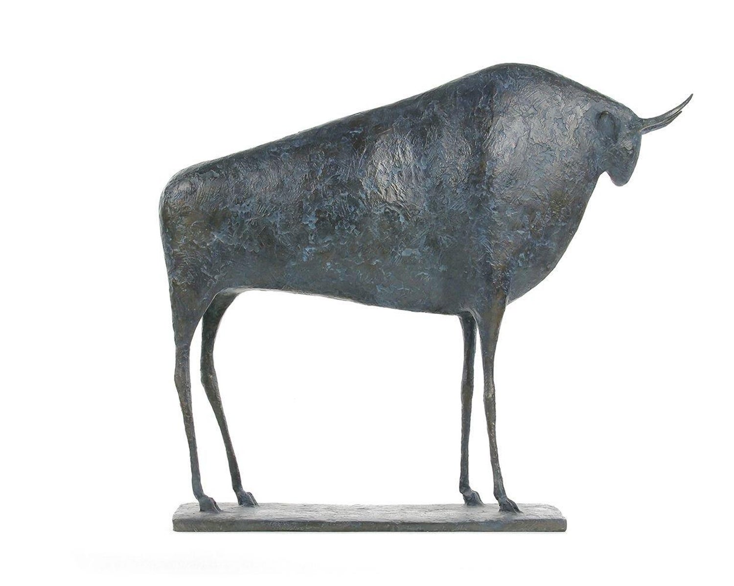 Polish Modernist Man ANTEATER Bronze Expressionist  Art Sculpture
