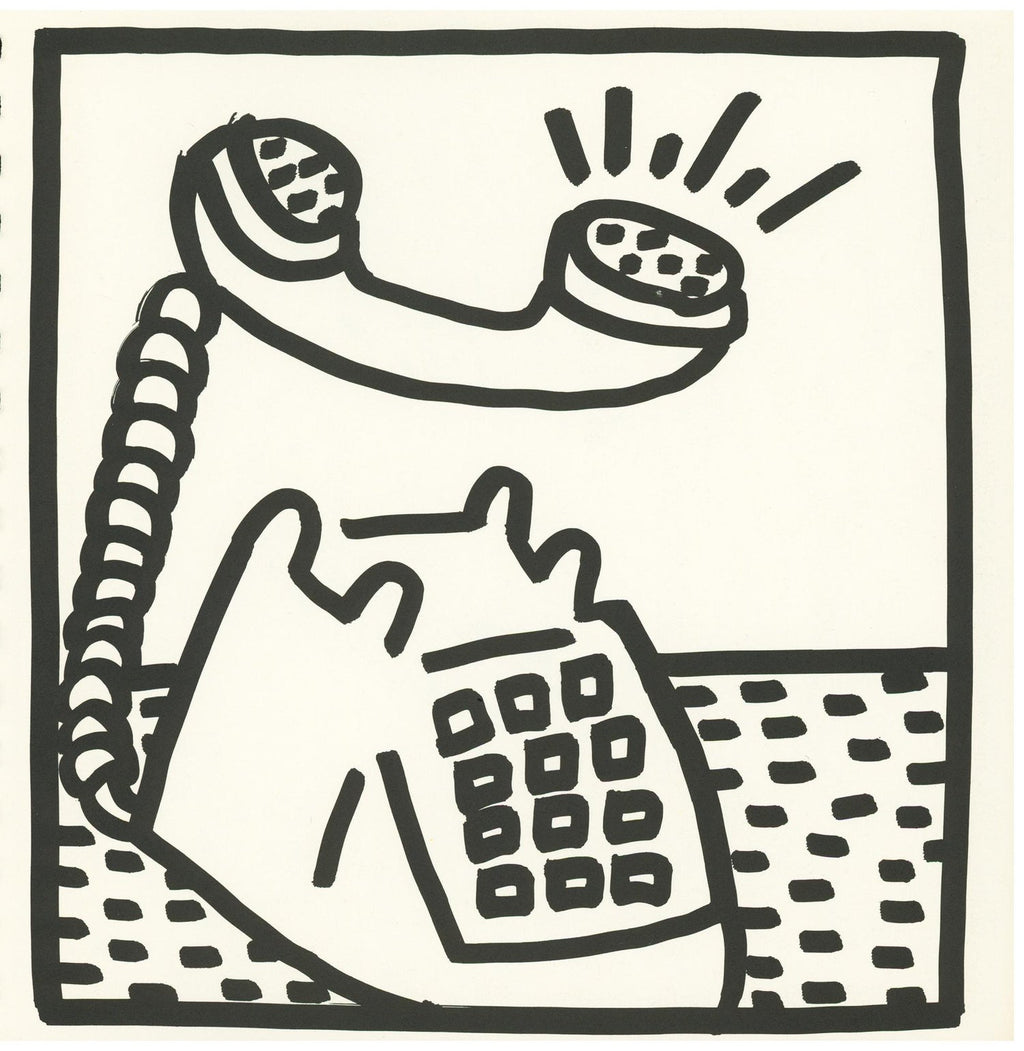 New Years 1988, Keith Haring Pop Art Nude Color Silkscreen Print Invitation