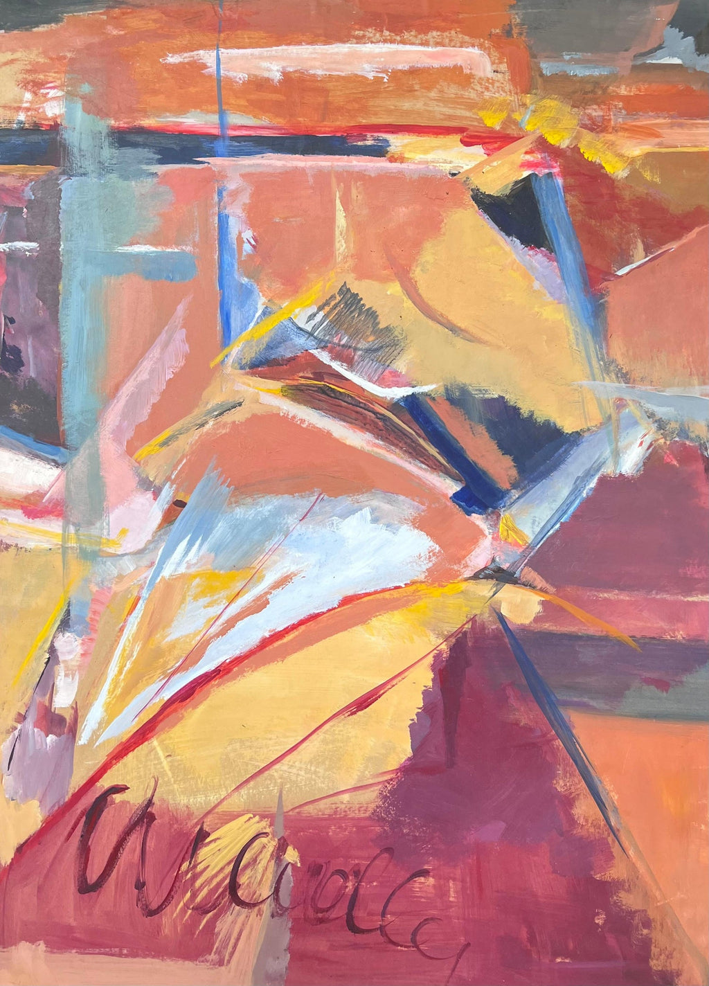 Lyrical Abstraction Acrylic Painting Ronnie Landfield Color Field Abstract