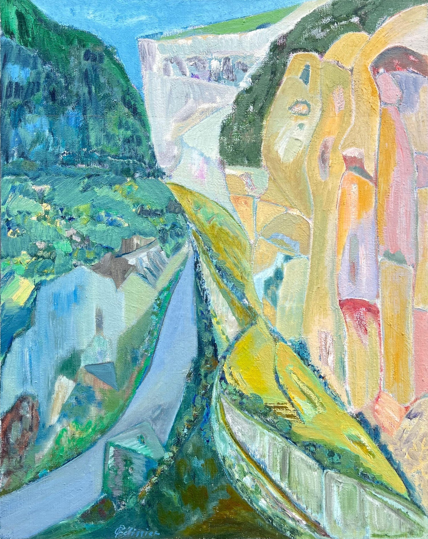 Rocamadour, Modernist Abstract Architectural Village Landscape